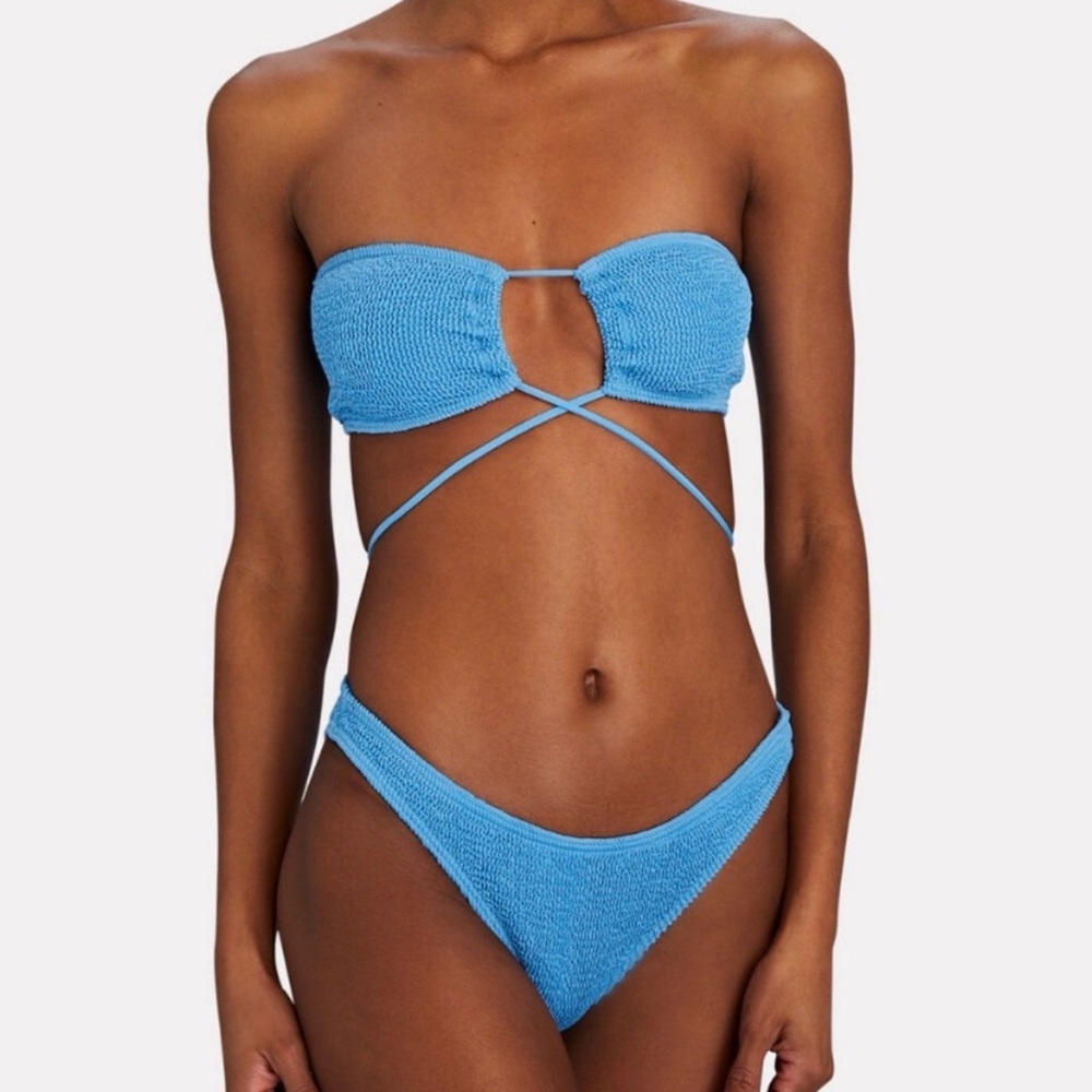 Bond Eye Margarita Blue Bandeau Bikini Set One Size